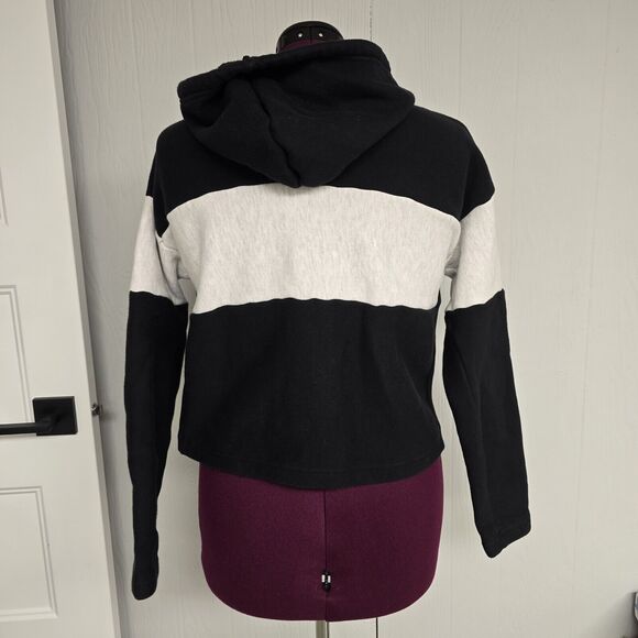 Women's Champion Black & Gray NEBRASKA Oversized Cropped Hoodie | Size Small - Picture 2 of 11